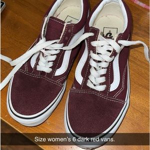 Dark red/maroon vans